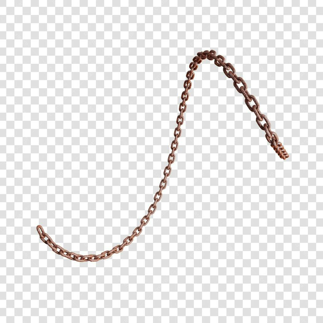 Elemento gráfico Corrente enferrujada PNG com fundo transparente