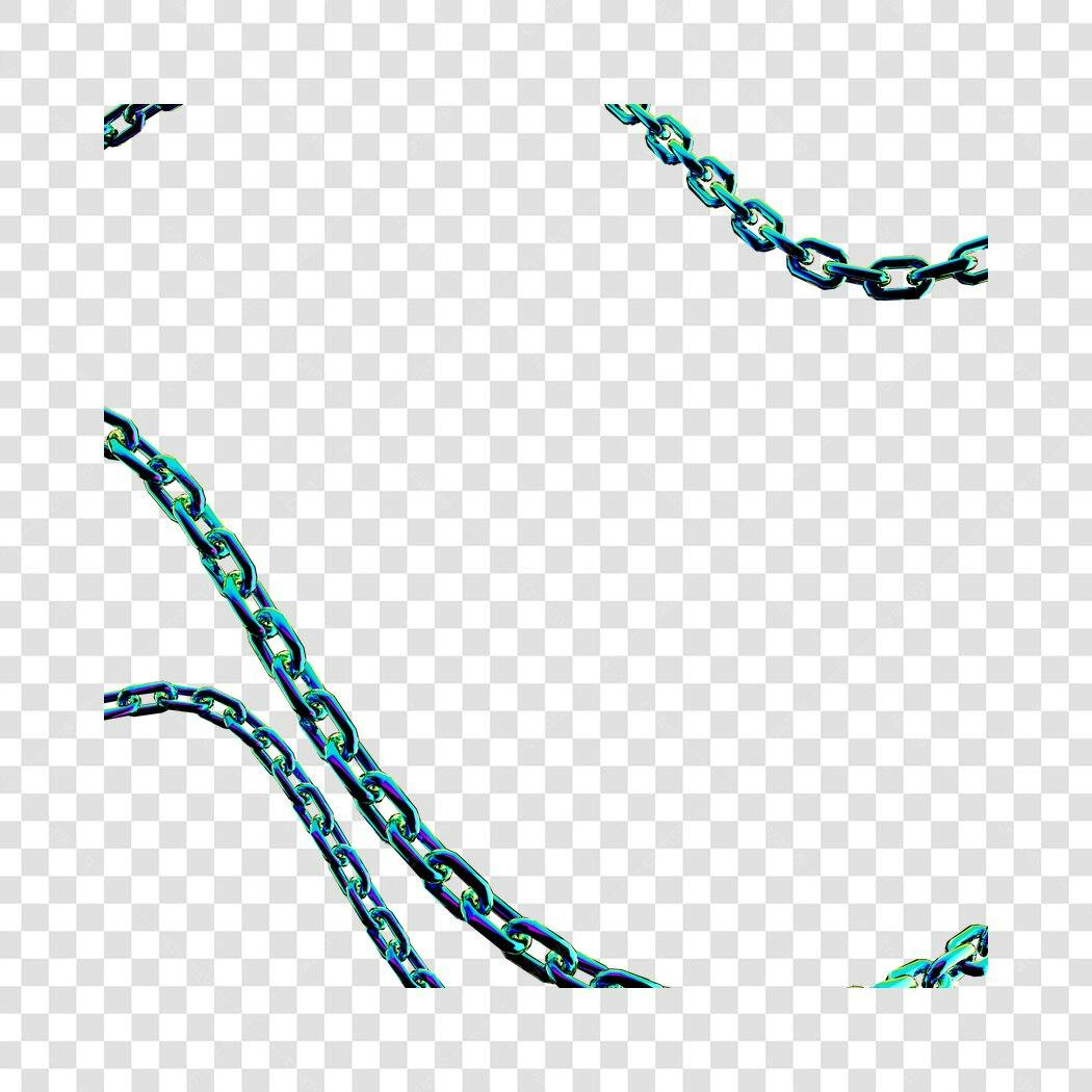Banner com correntes PNG com fundo transparente