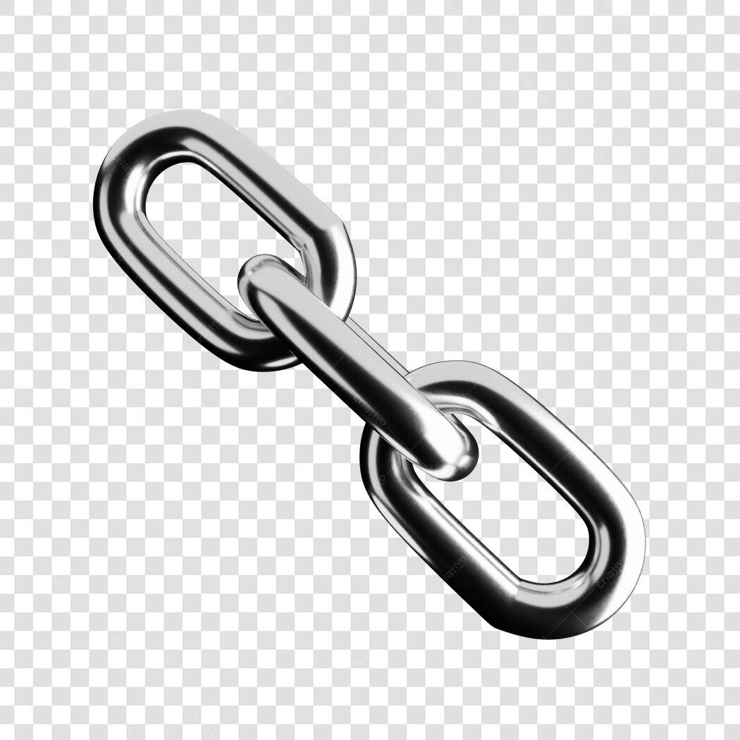 Logo PNG com fundo transparente corrente metálica