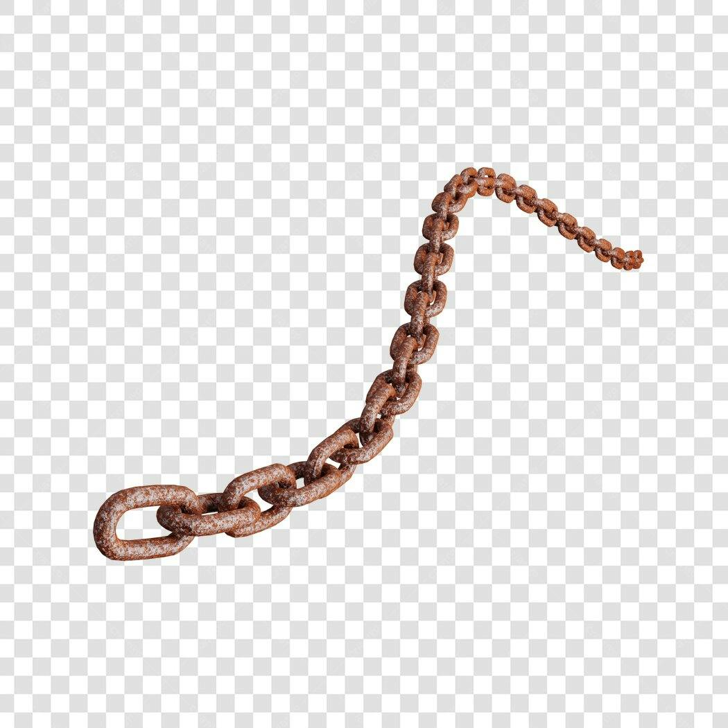 Elemento gráfico Corrente enferrujada PNG com fundo transparente