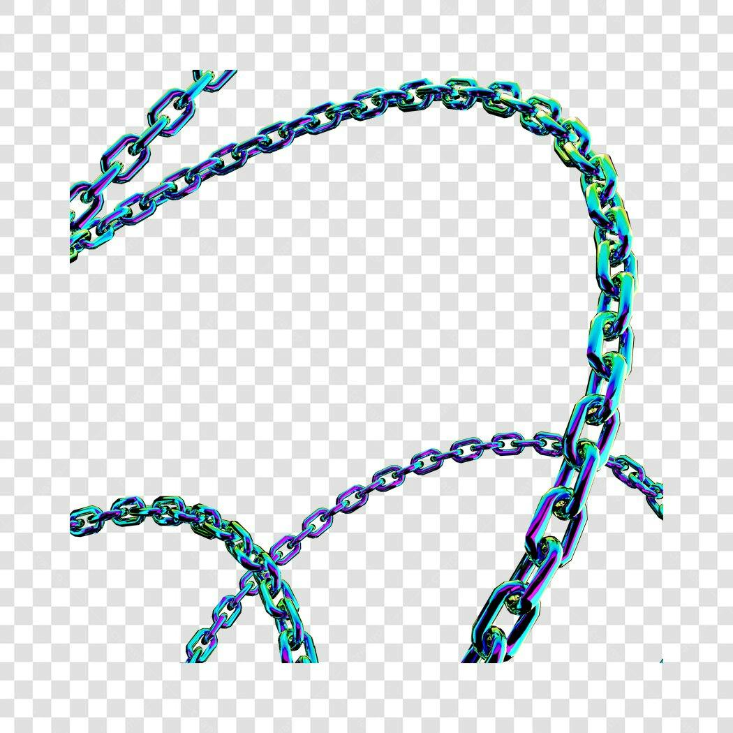 Banner com correntes PNG com fundo transparente