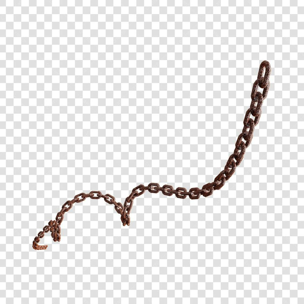 PNG Elemento decorativo Corrente enferrujada com fundo transparente