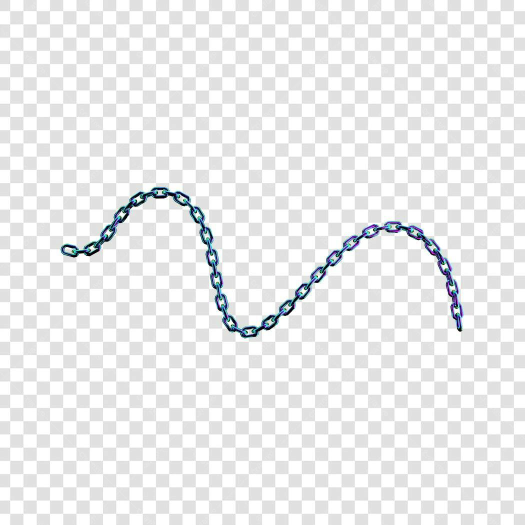 Elemento decorativo corrente PNG com fundo transparente