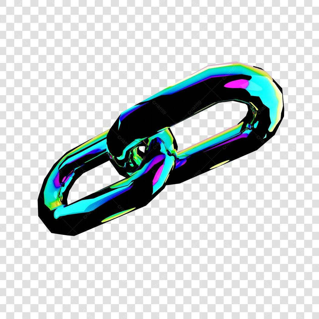 Logo PNG com fundo transparente efeito arco-íris