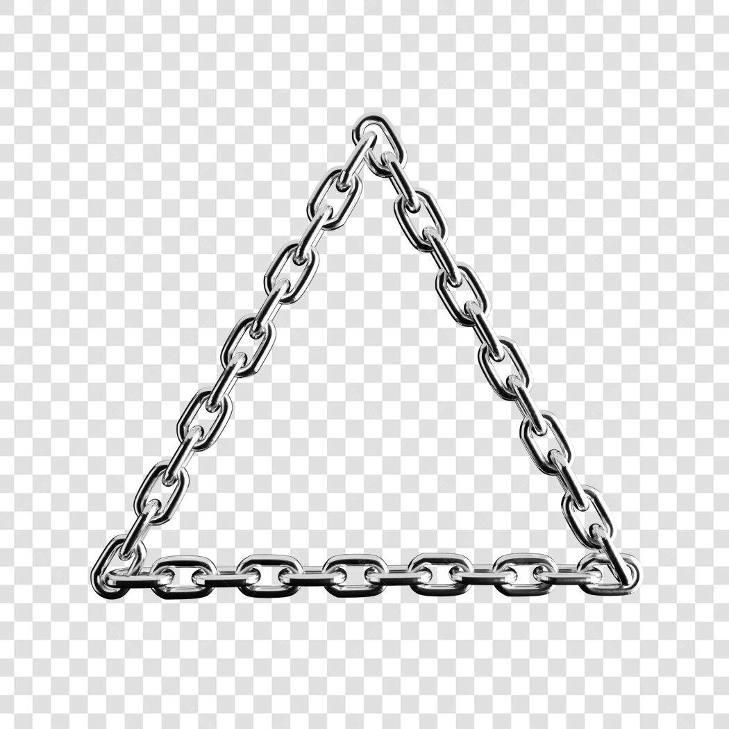 Moldura PNG com fundo transparente Triângulo de Corrente