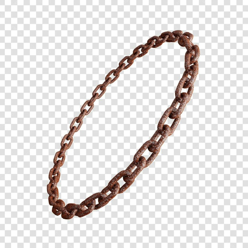 Moldura Corrente enferrujada PNG com fundo transparente