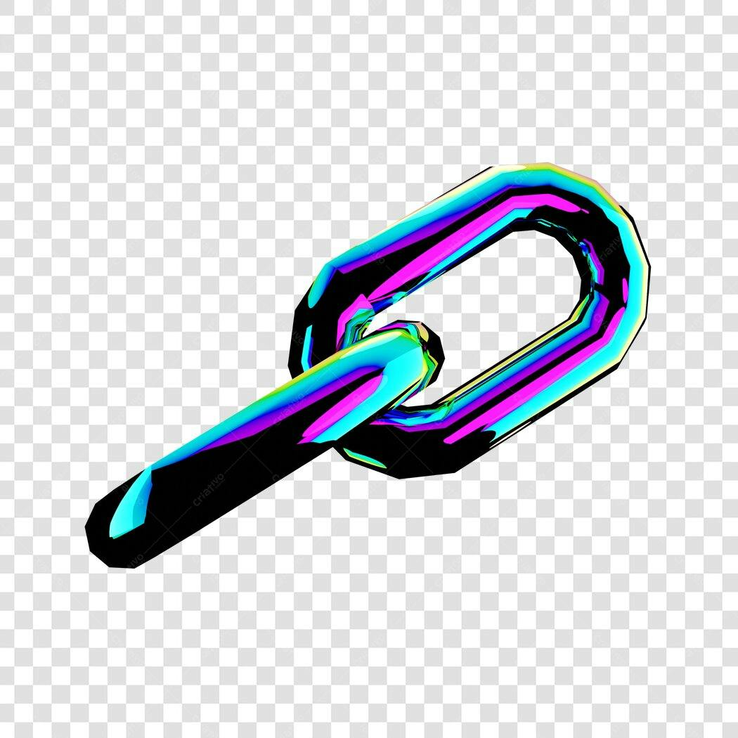 Logo PNG com fundo transparente Efeito Iridiscente