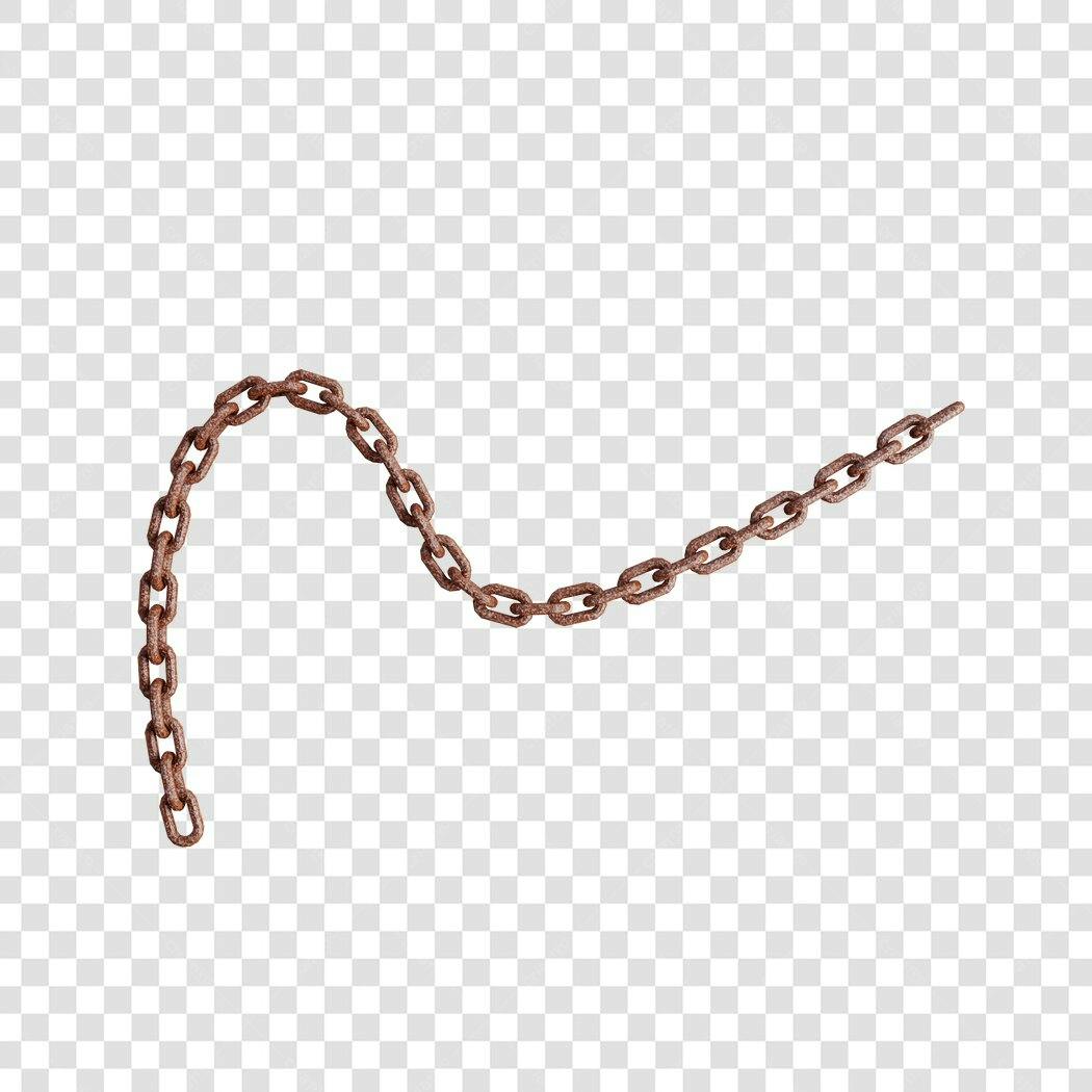 PNG Elemento de Design Corrente enferrujada com fundo transparente