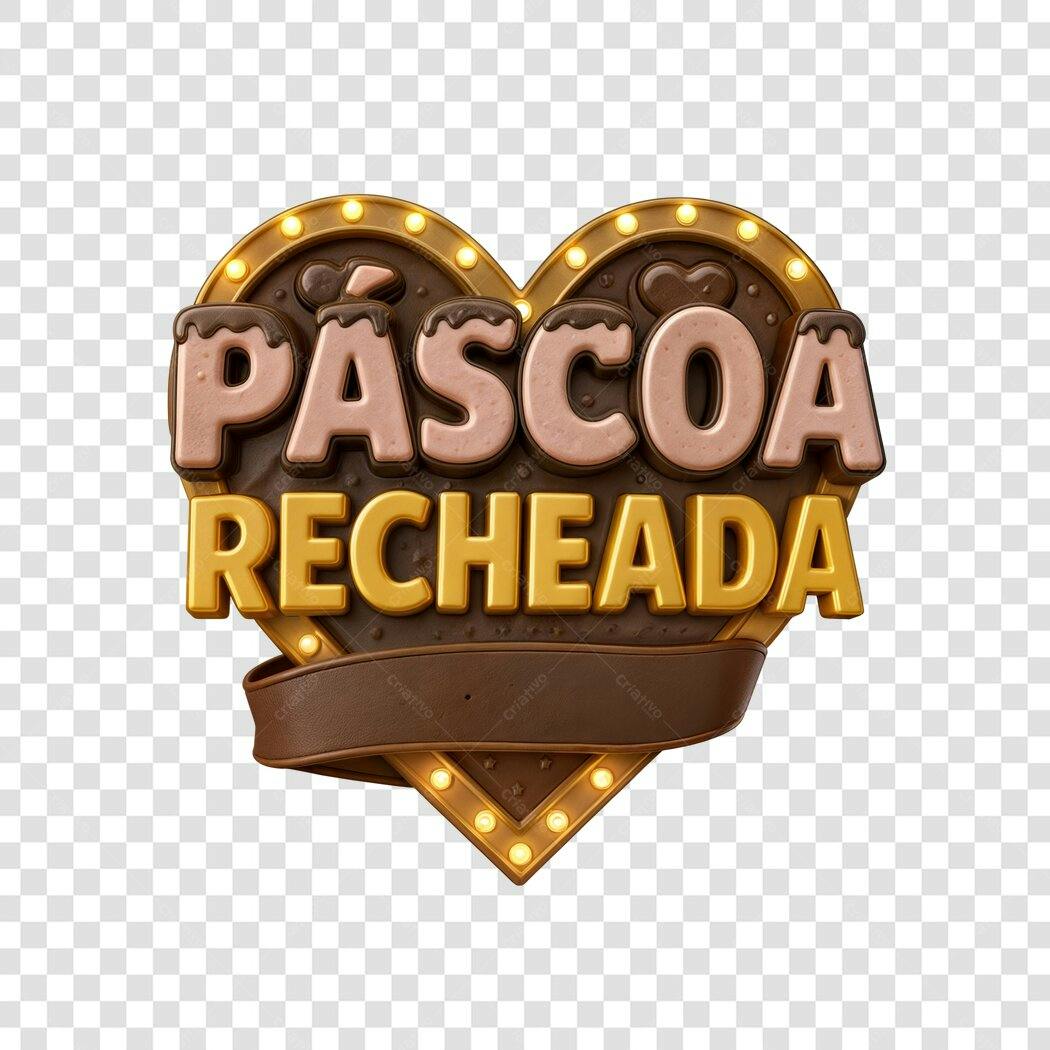 Banner Páscoa Recheada PNG com fundo transparente