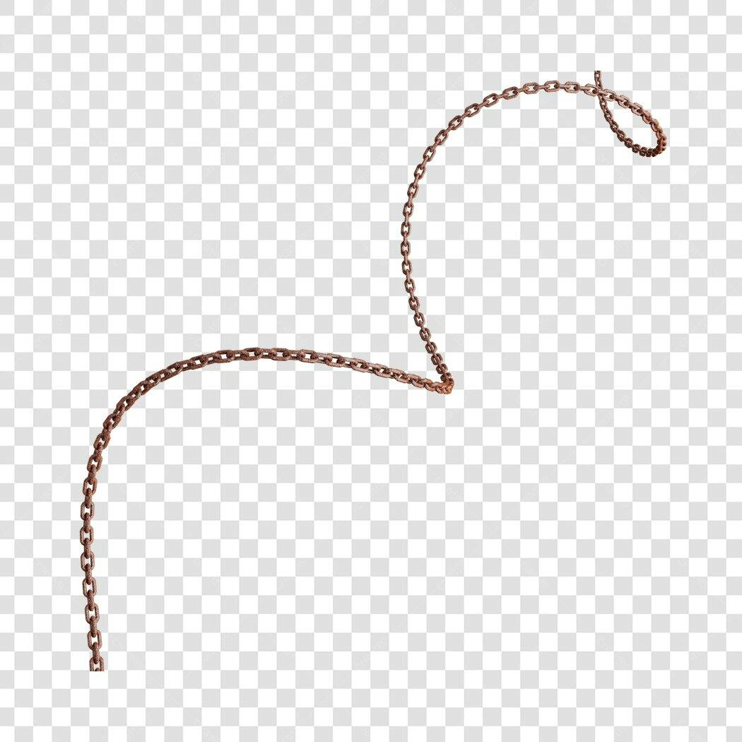 Elemento gráfico corrente enferrujada PNG com fundo transparente