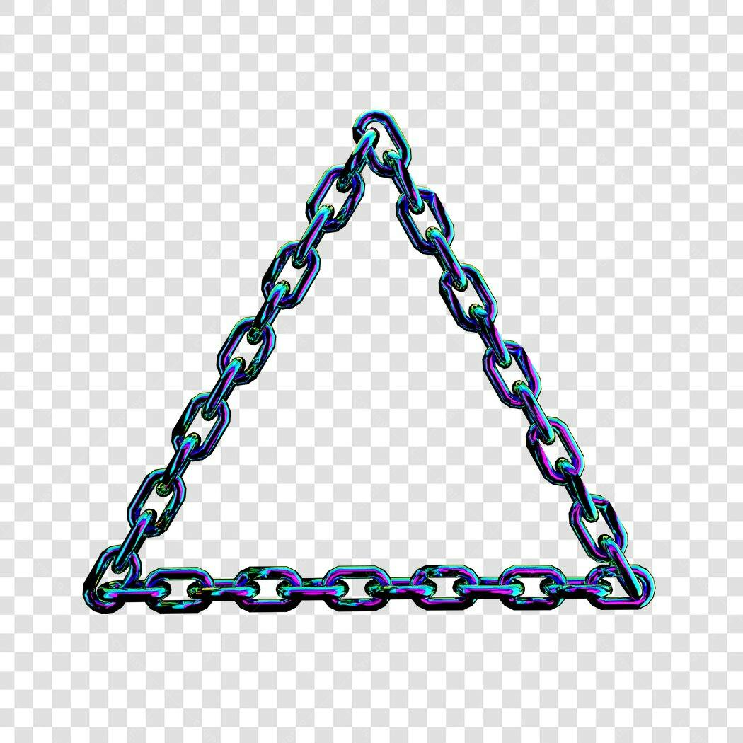 Moldura PNG com fundo transparente Triângulo de Corrente