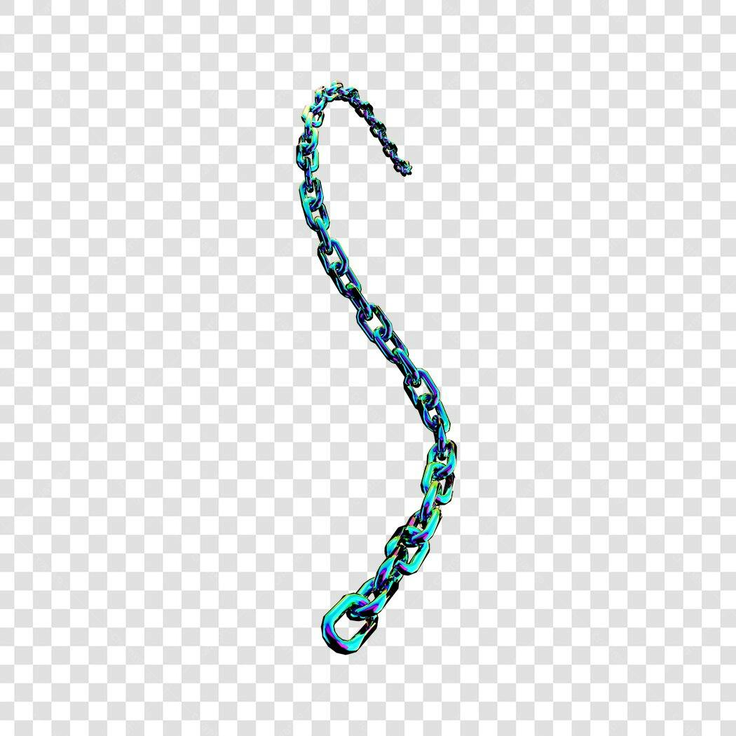 Elemento decorativo corrente PNG com fundo transparente