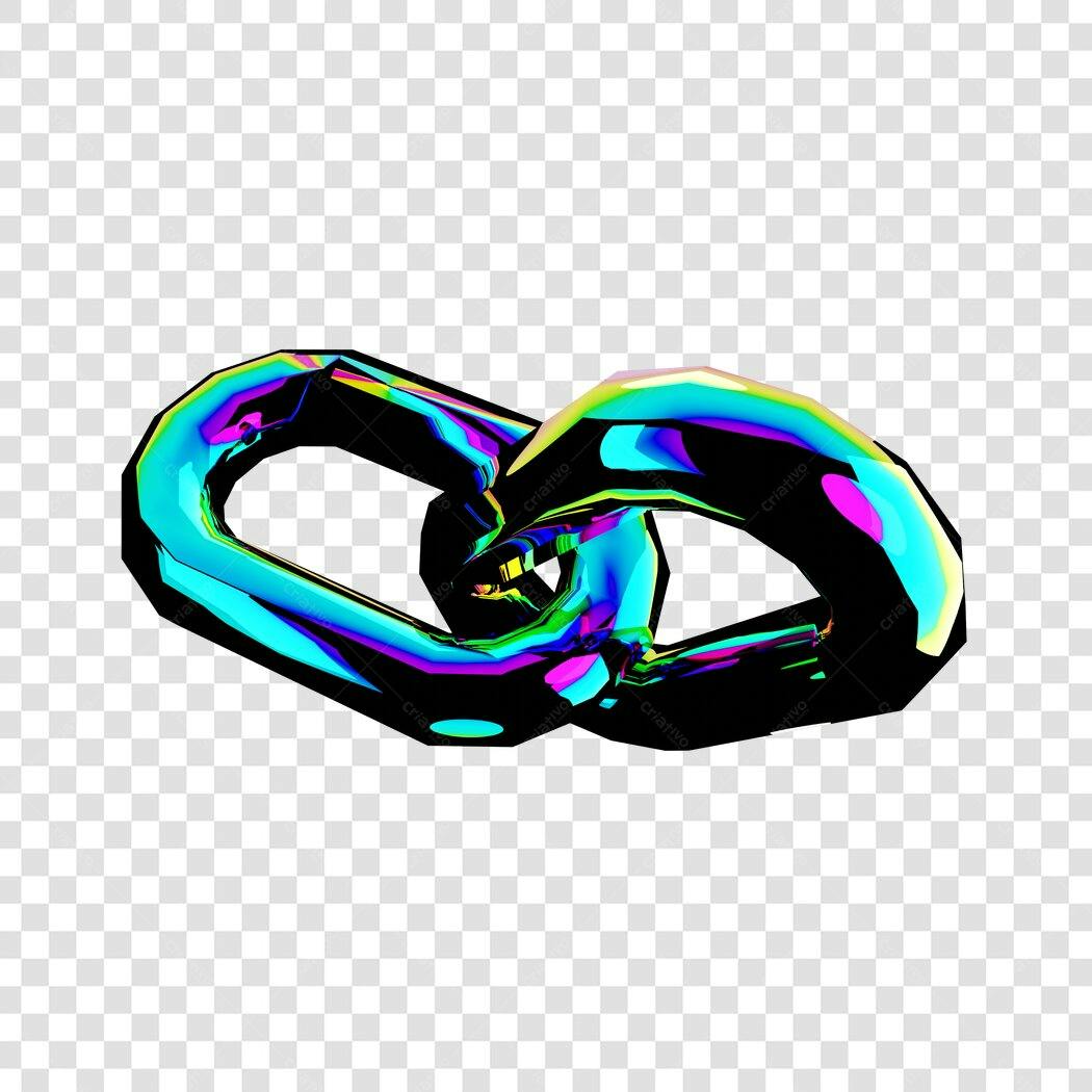 Logo PNG com fundo transparente efeito arco-íris