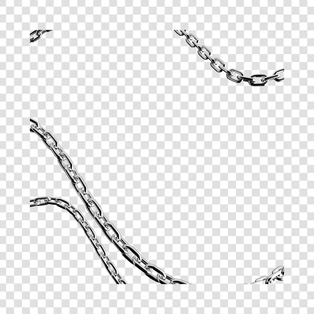 Banner com correntes PNG com fundo transparente