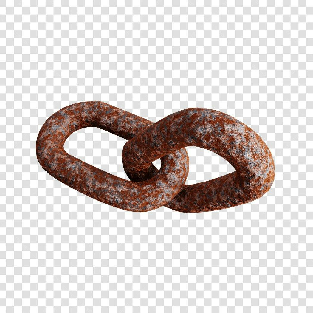 Elemento gráfico corrente enferrujada PNG com fundo transparente