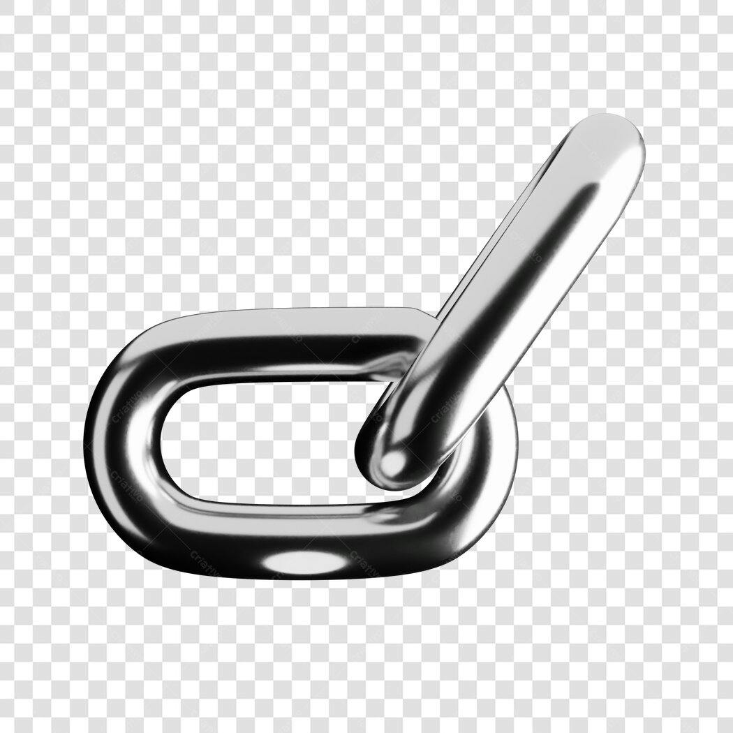 Logo PNG com fundo transparente elos de corrente metálica