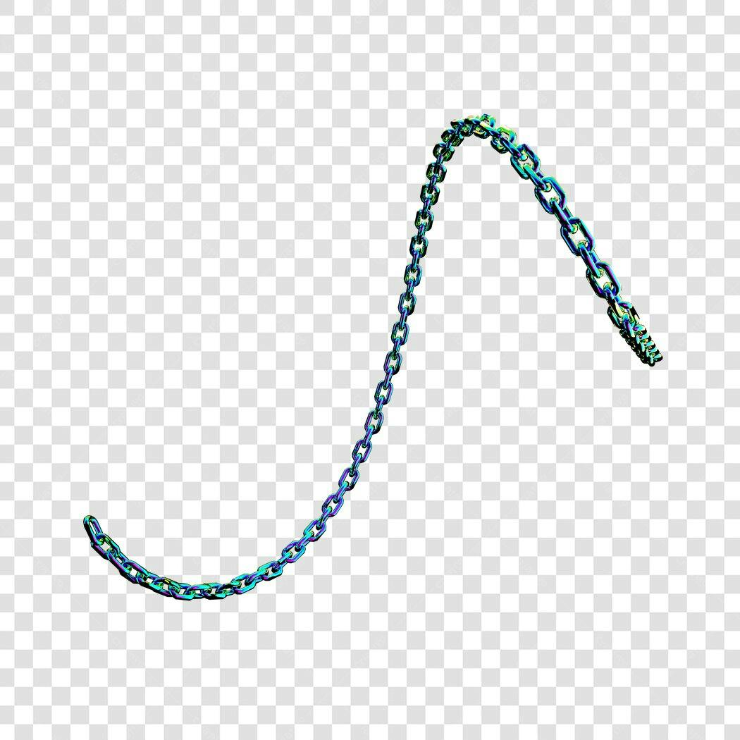 Elemento PNG Cadeia Arco-íris com fundo transparente