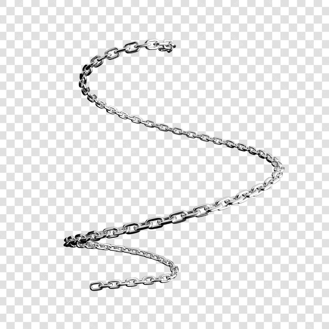 Elemento decorativo corrente PNG com fundo transparente