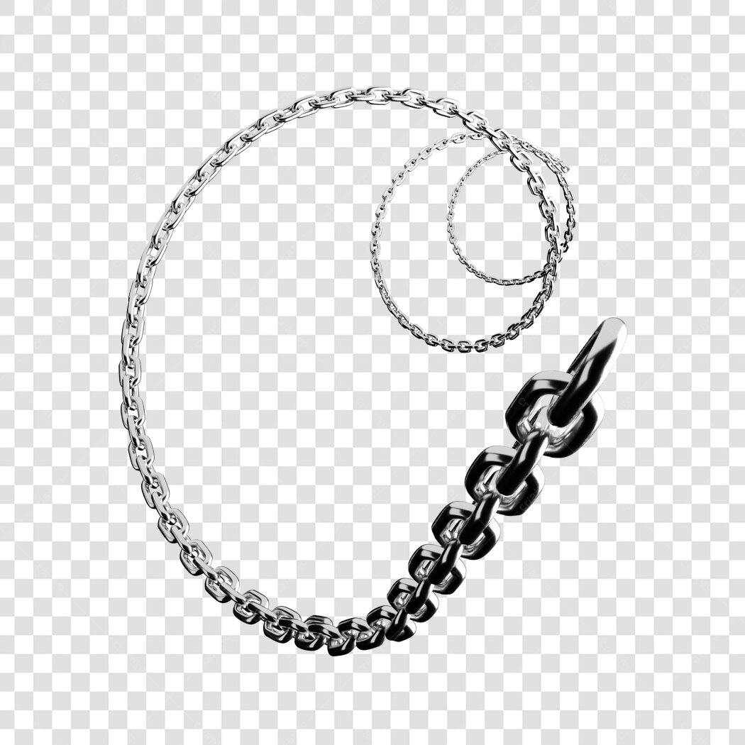 Elemento decorativo corrente PNG com fundo transparente