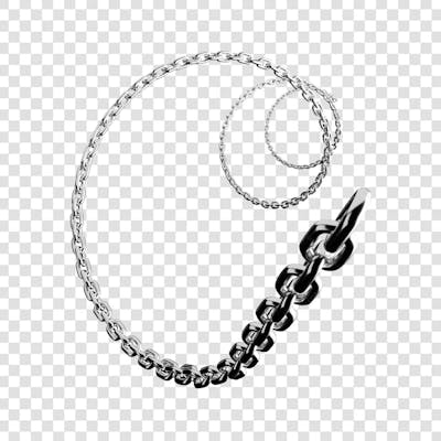 Metal Irident Chain transparent png 4k (148)