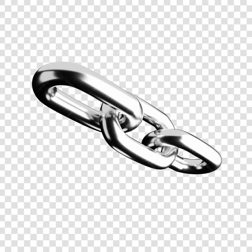 PNG Elemento Gráfico Corrente Metálica com fundo transparente