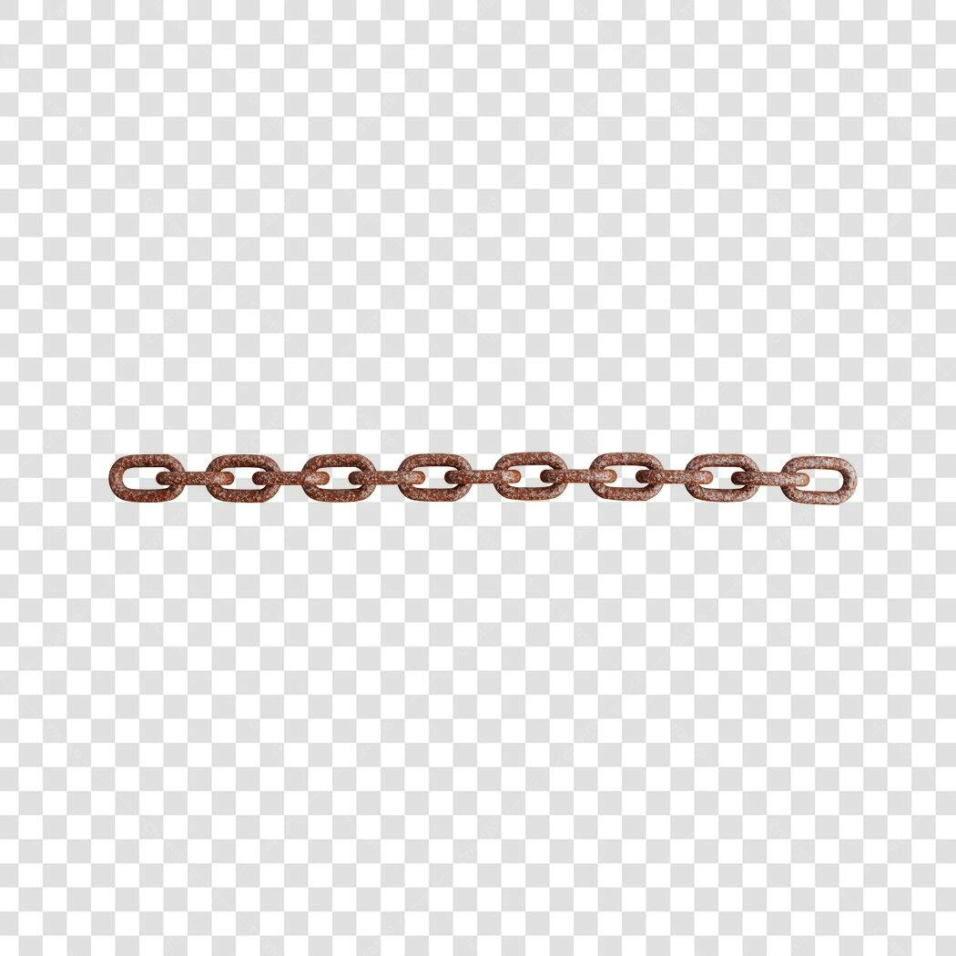 Elemento PNG corrente enferrujada com fundo transparente