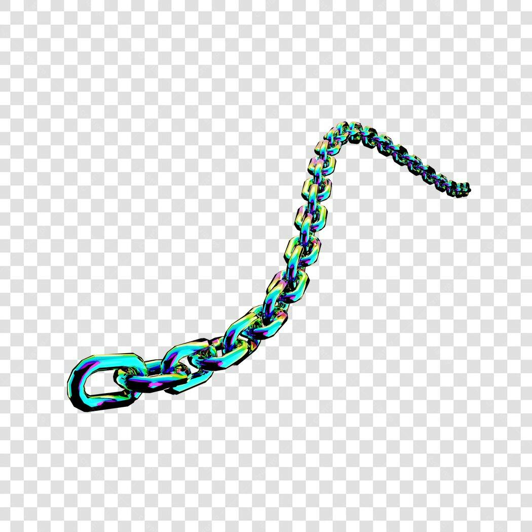 Elemento decorativo corrente PNG com fundo transparente
