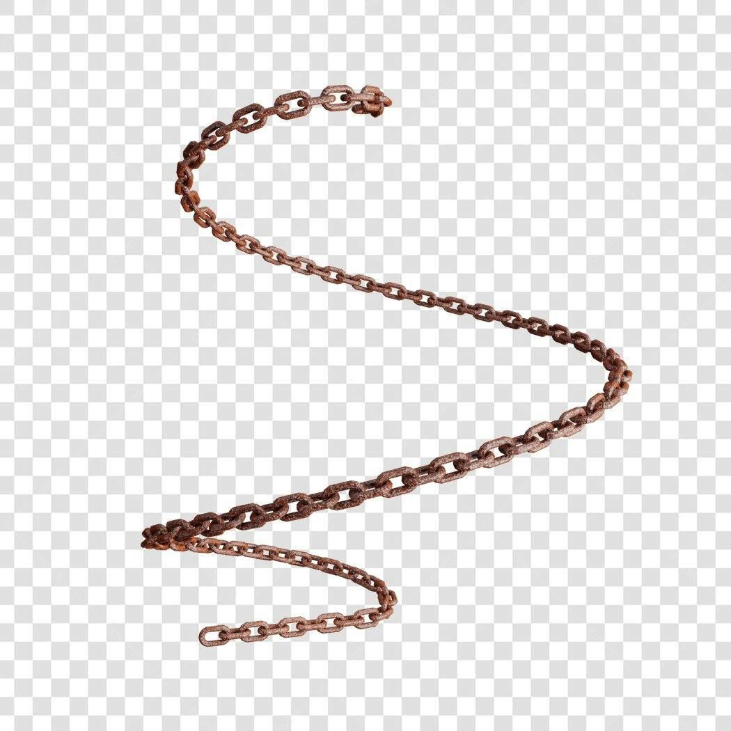 Elemento gráfico Corrente enferrujada PNG com fundo transparente