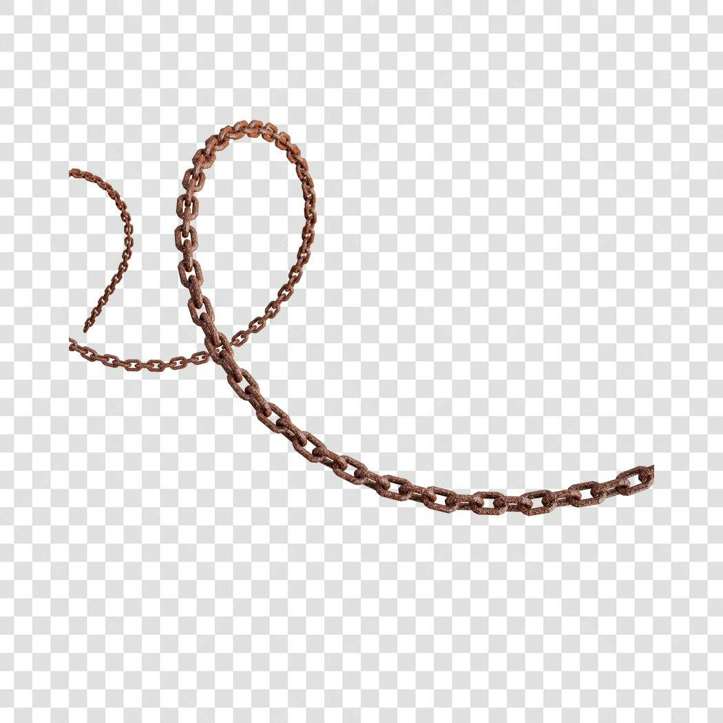 Elementos PNG com fundo transparente Corrente enferrujada
