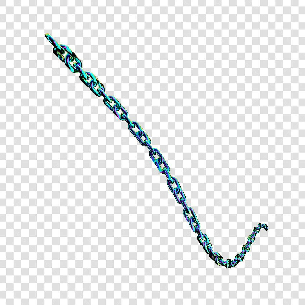 Elemento decorativo corrente PNG com fundo transparente
