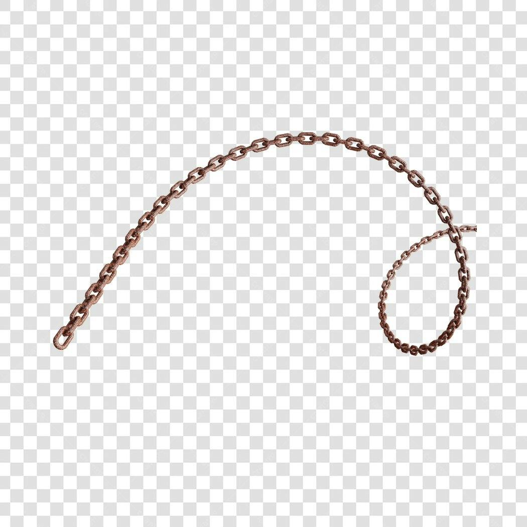 Elemento decorativo Corrente enferrujada PNG com fundo transparente