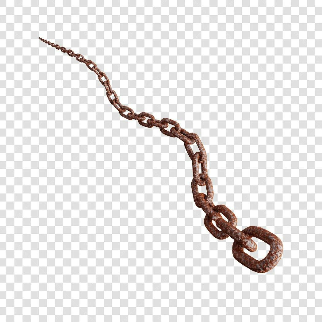 Elemento gráfico Cadeia enferrujada PNG com fundo transparente