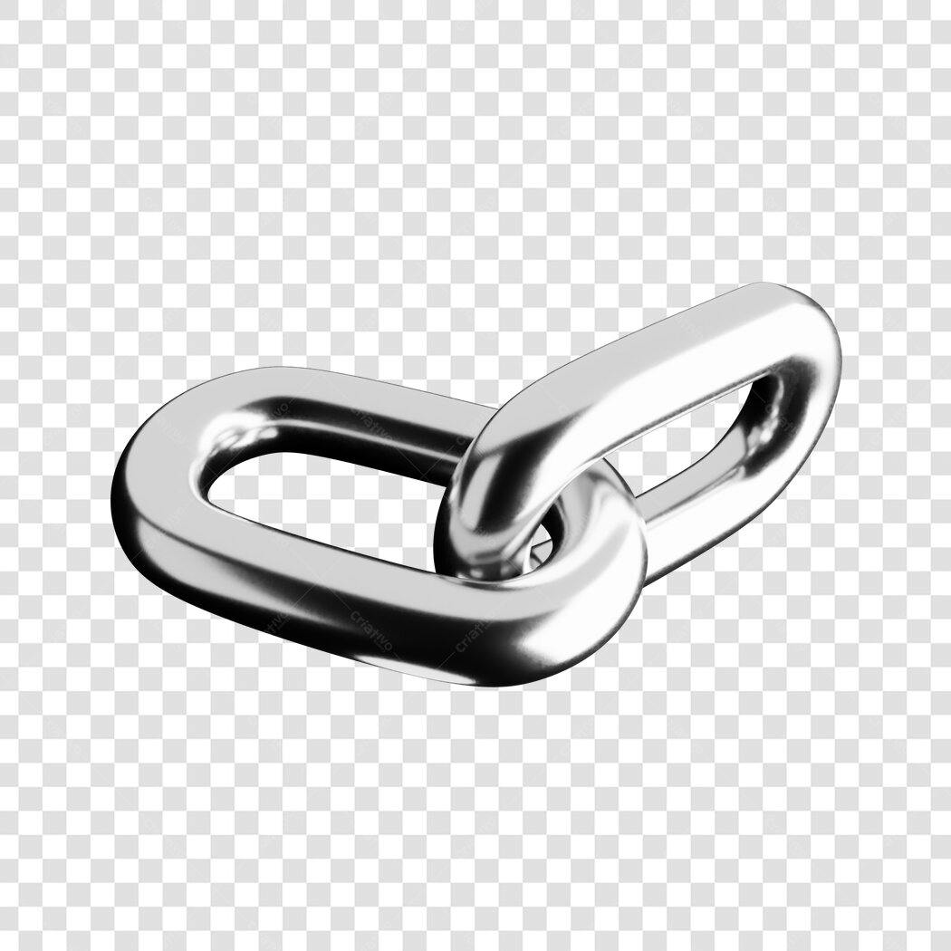 Mockup de elo de corrente PNG com fundo transparente
