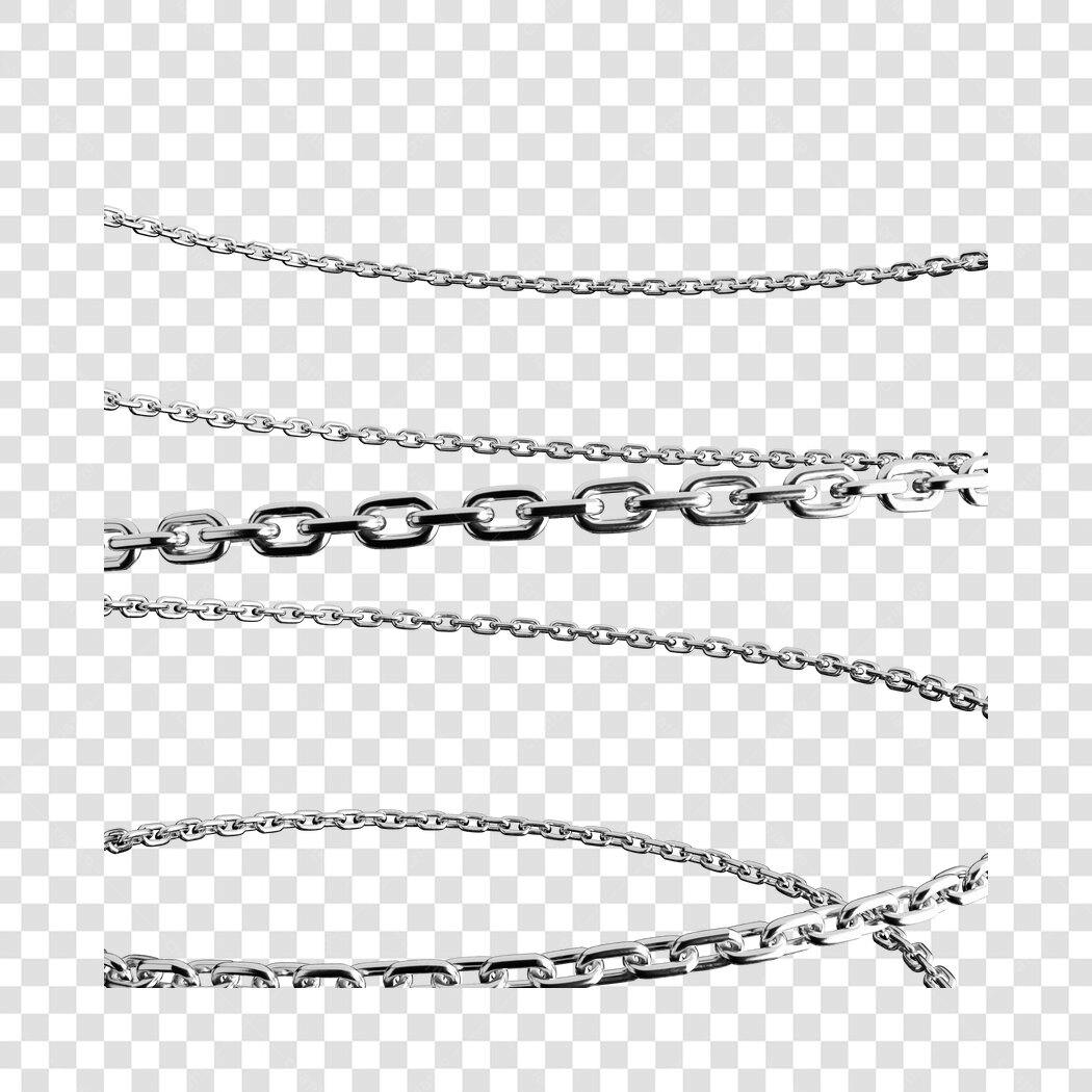 Elementos PNG com fundo transparente Cadeias de Metal