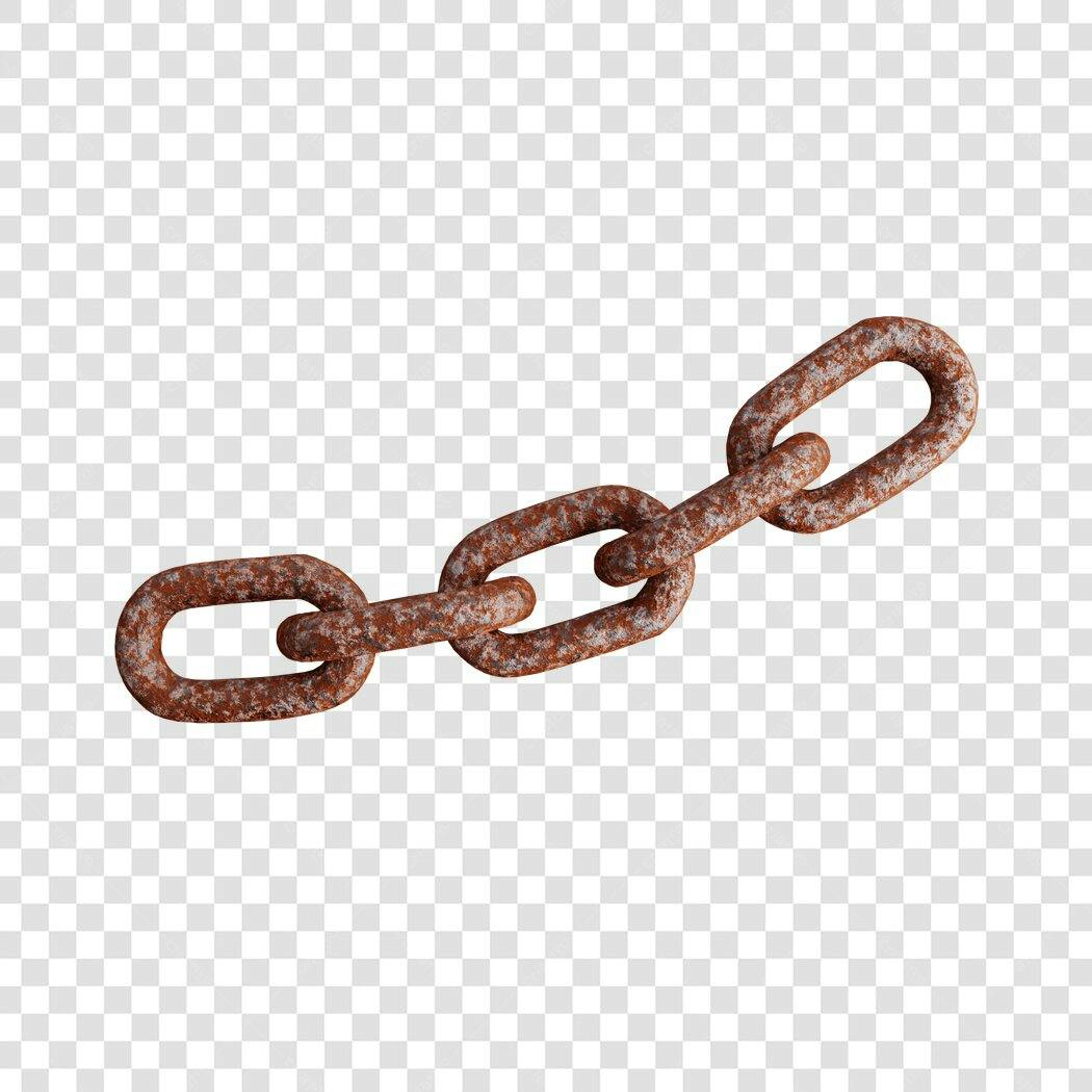 PNG Elemento de Design Corrente Enferrujada com fundo transparente