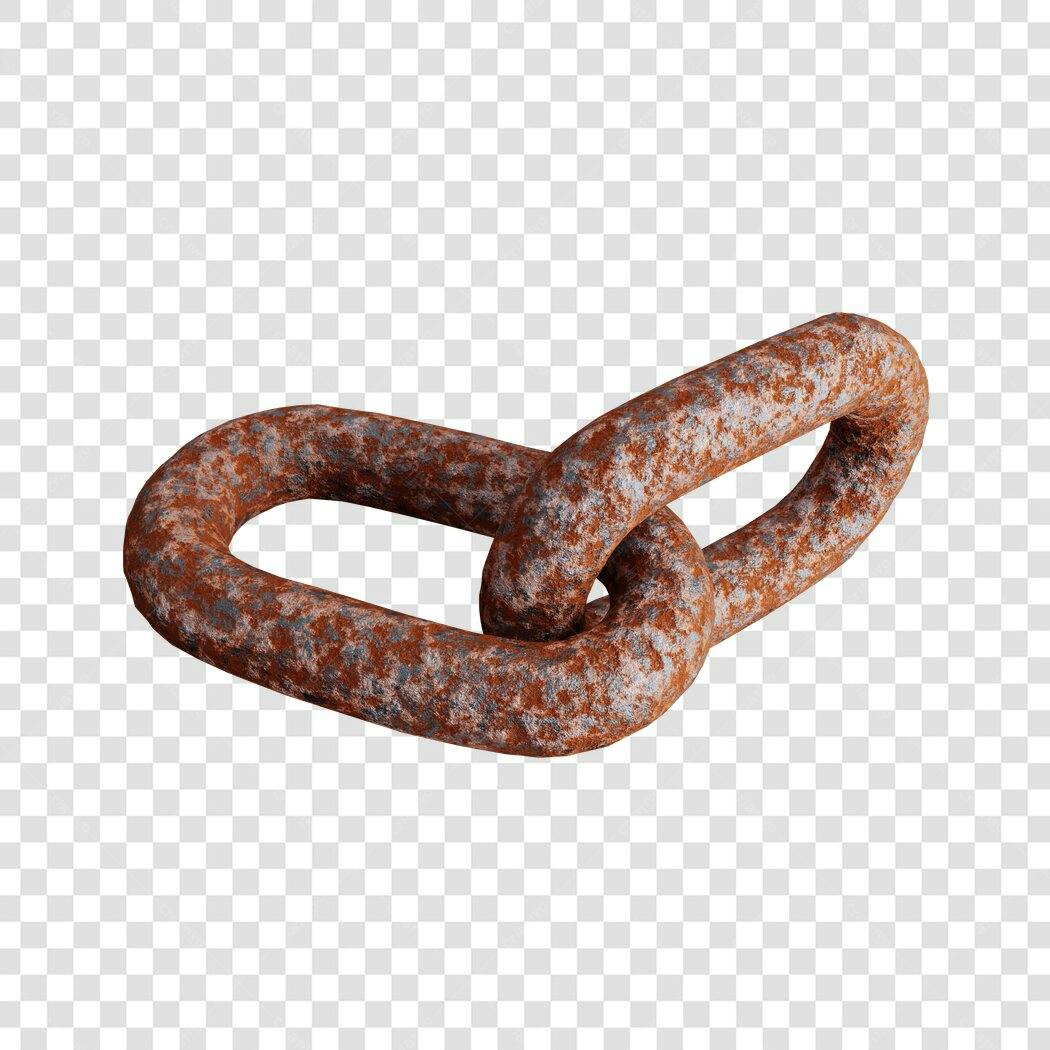 PNG Elemento Corrente Enferrujada com fundo transparente