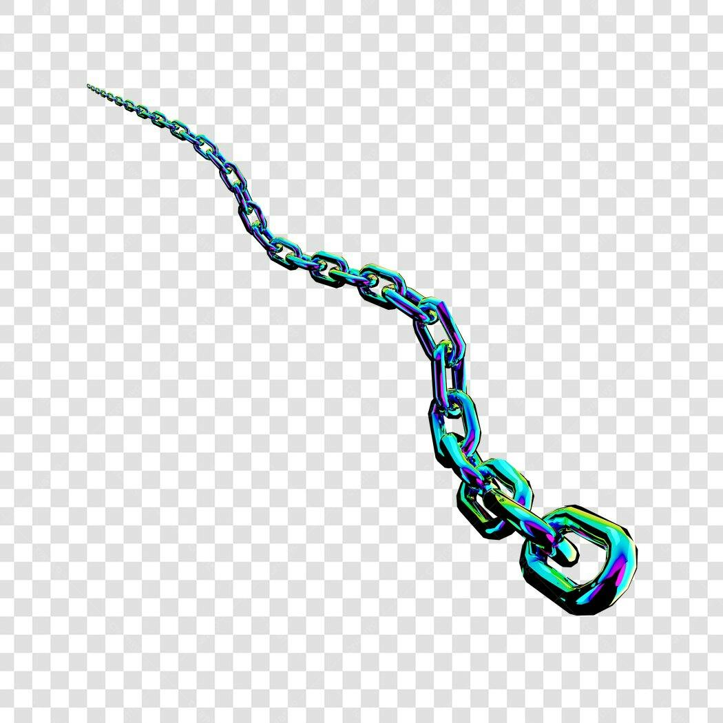 Elemento decorativo corrente PNG com fundo transparente