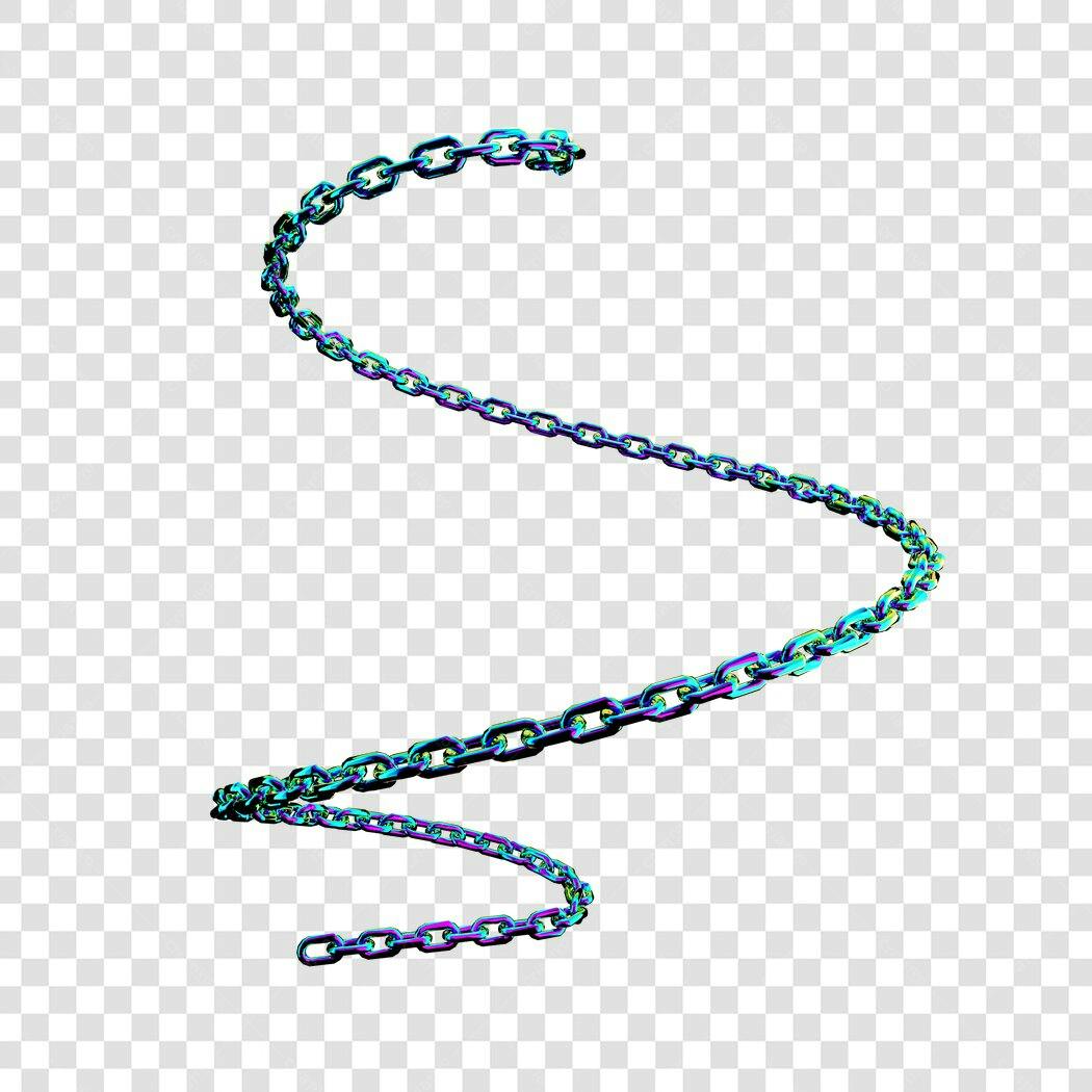 Elemento decorativo corrente PNG com fundo transparente