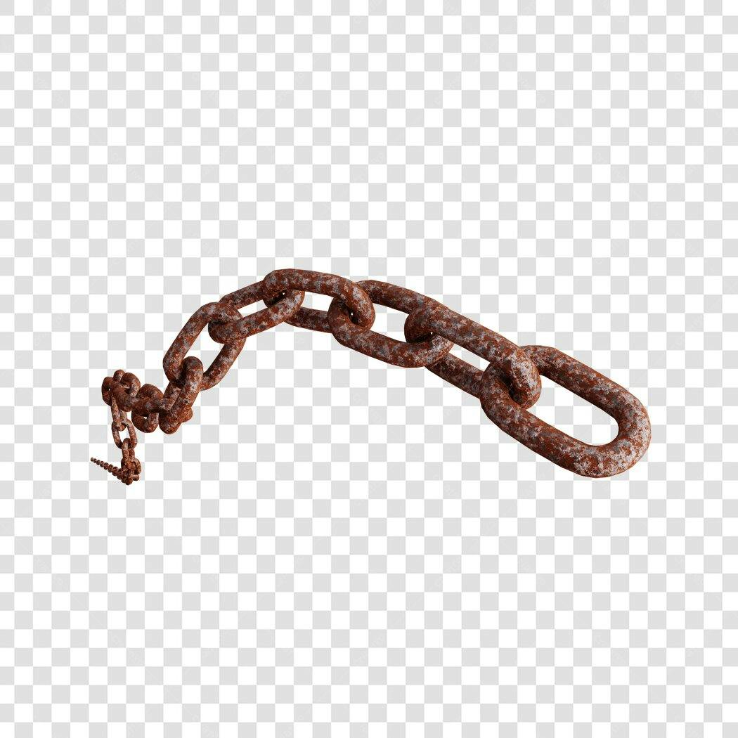 PNG Elemento Corrente enferrujada com fundo transparente