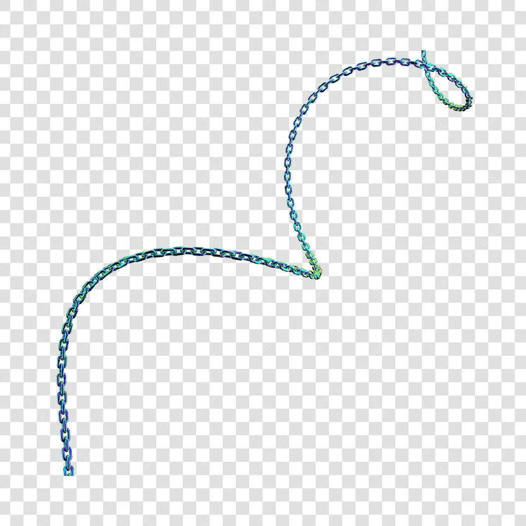 Elemento decorativo corrente PNG com fundo transparente