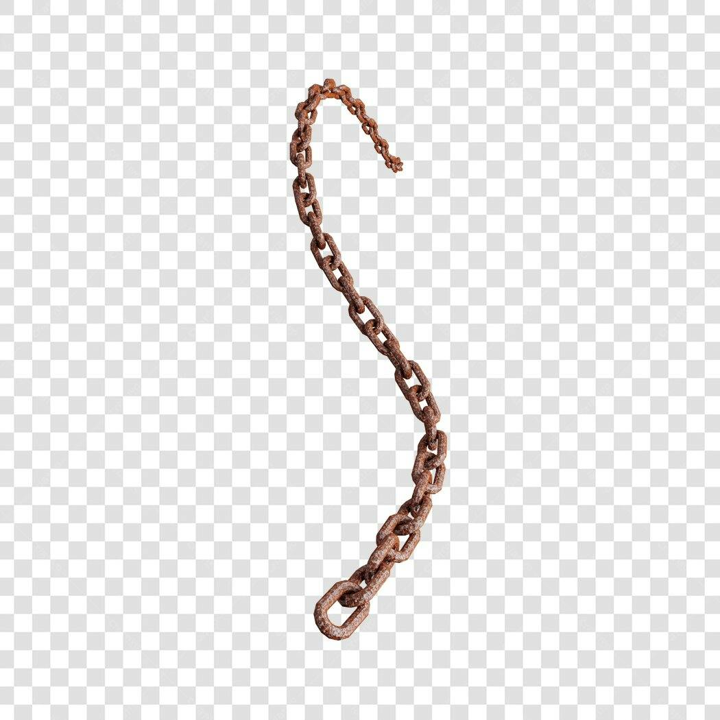 Elemento gráfico Corrente enferrujada PNG com fundo transparente