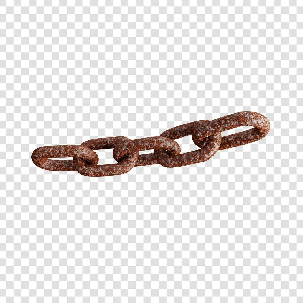 Elemento de design Corrente enferrujada PNG com fundo transparente