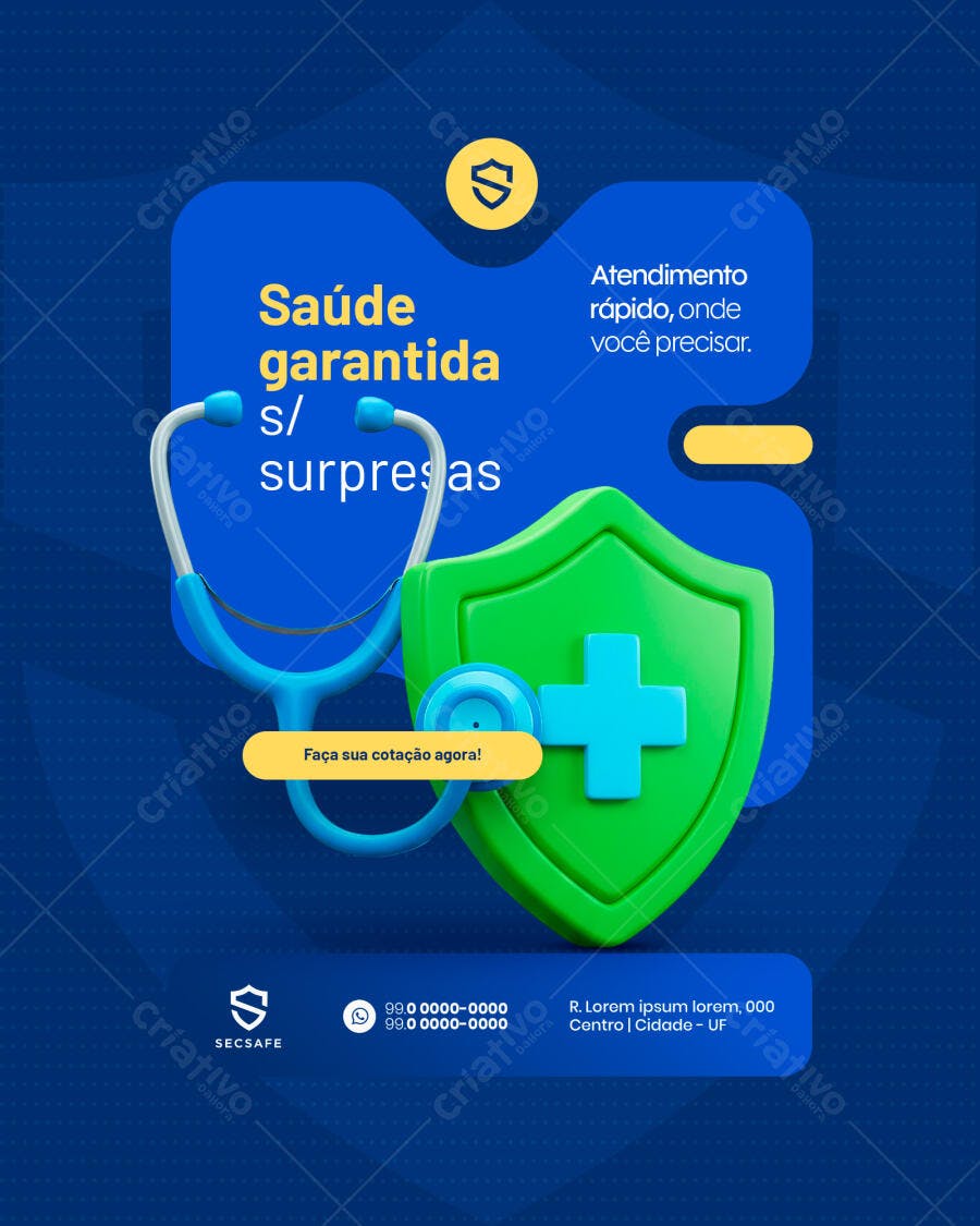 Flyer Saúde Garantida PSD Editável
