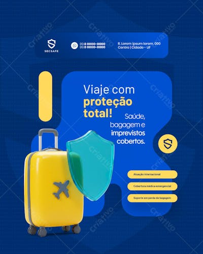 Seguro Viagem com proteção total social media feed