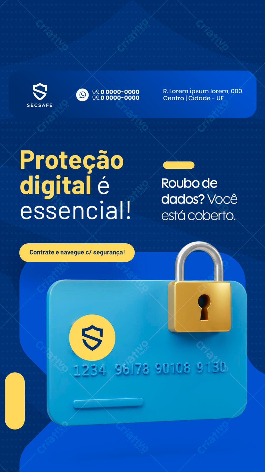 Flyer Segurança Digital PSD Editável