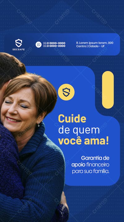 Seguro Familia Cuide de quem você ama social media story