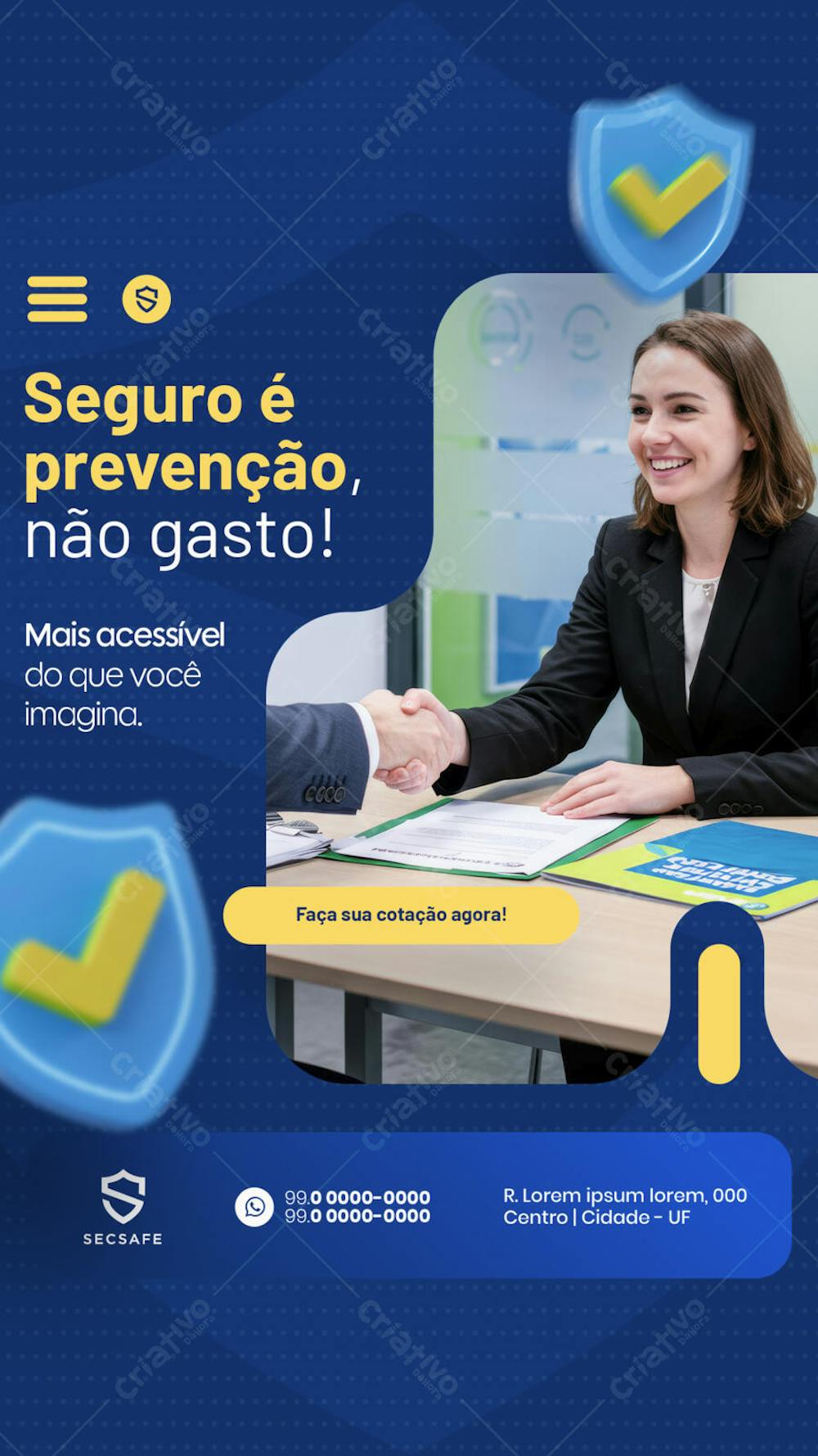 Seguro é prevenção e não gasto social media story