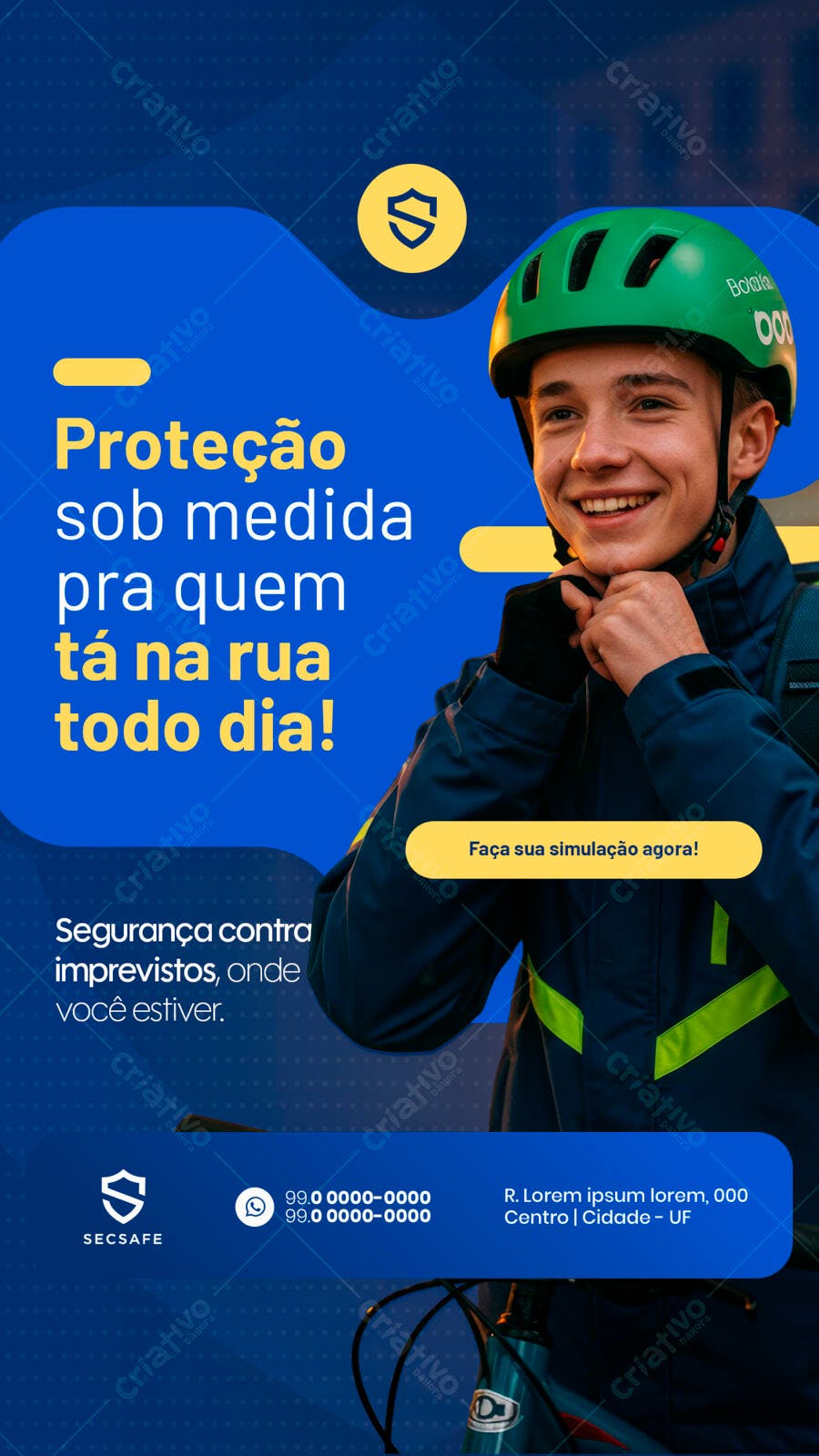 Flyer Segurança para Motoboys PSD Editável