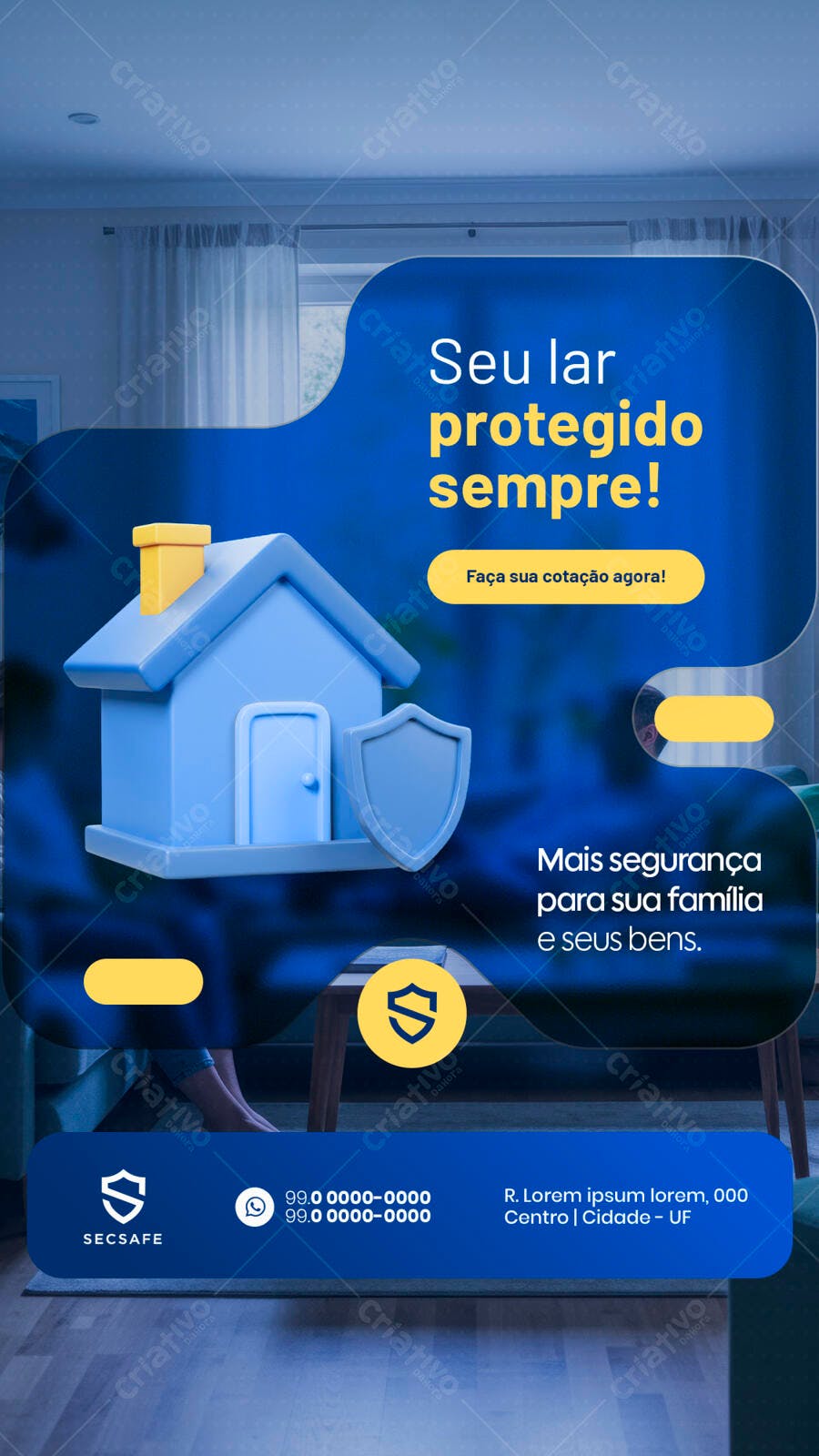Story para Seguros Residenciais PSD Editável