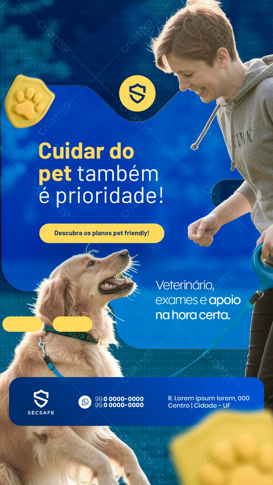 Flyer para Plano de Saúde Pet PSD Editável